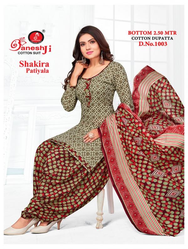 Ganeshji Shakira Vol-1 Indo Cotton Designer Dress Material